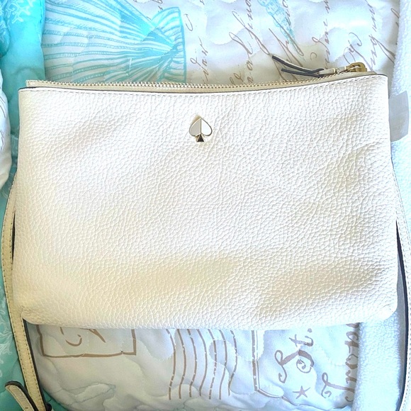 Kate Spade New York Women's Polly Medium Double Gusset Cross Body Bag off White - Picture 7 of 16